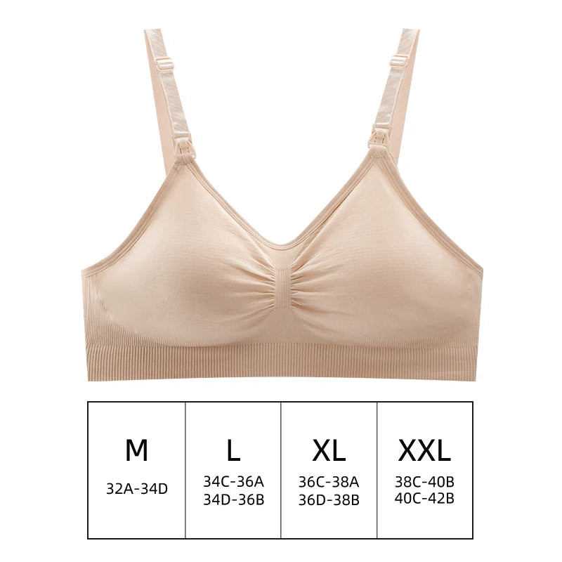 Hand Free Nursing Bra Front Opening Hands Free Pumping Model Hfpn01 for Maternity Breastfeeding