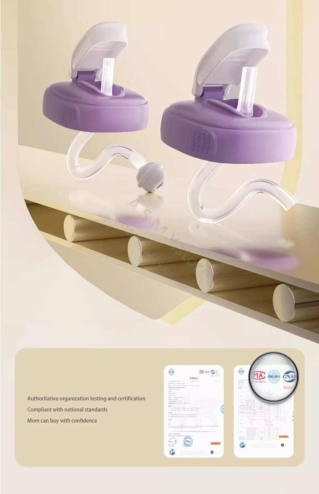 Suitable for hegen bottle accessories/cup cover/handle/nipple/square bottle universal/