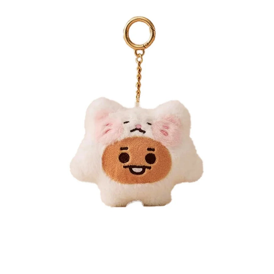 BT-21 KPOP Korean Popular Fashion Zoo series.doll keychain Plush Pendant Bag Hanging Gift Plush toys.ARMY Fan collection gifts