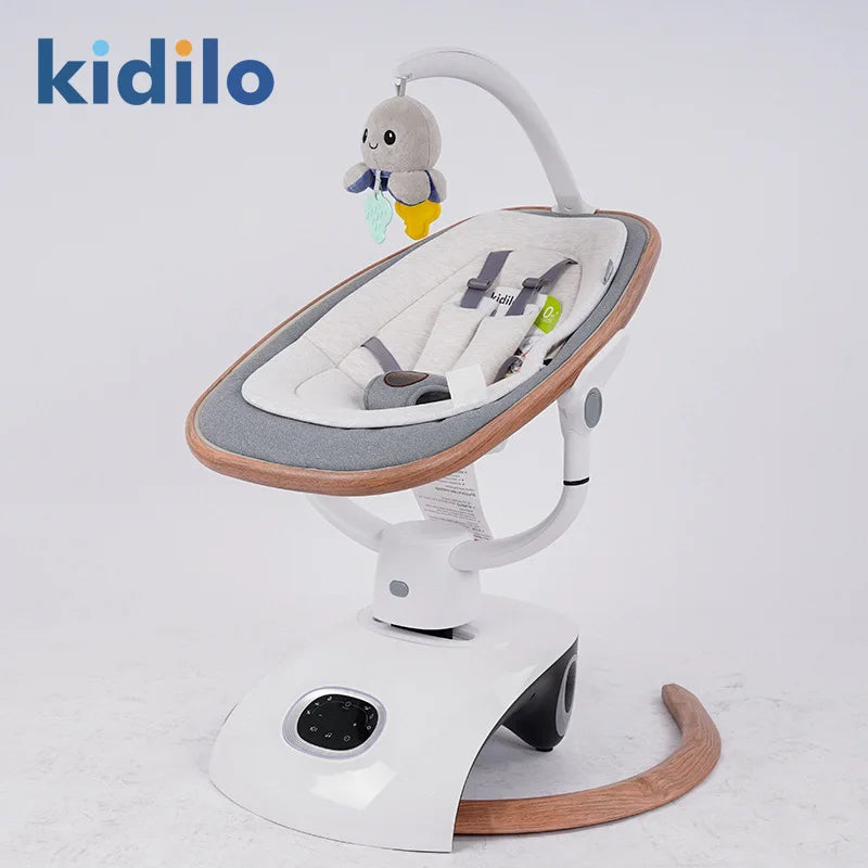 Electric Baby Swing - 360° Rotating Cradle with App Control
