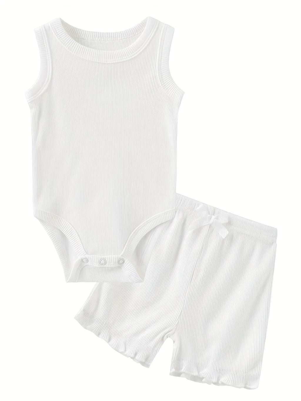 Kiddiezoom Summer Fashion Cartoon Sleeveless Baby Boy Girl Bodysuits+Pants Soft Baby Boy Girl Clothes