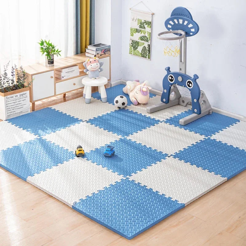 30x30cm EVA Kids Foam Play Mat Thickened Interlocking Puzzle Floor Mat for Crawling Bedroom Home Non Slip Soft Summer Carpet Rug