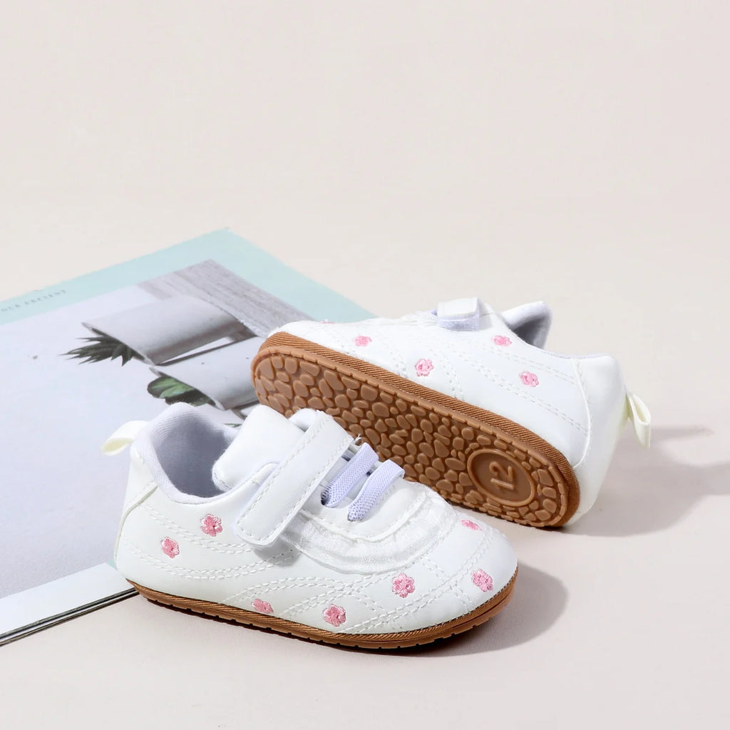 Baby Boys And Girls First Walking Toddler Shoes High Quality Baby Sneaker For 0-18 Months Spring And Autumn Soft TPR Sole