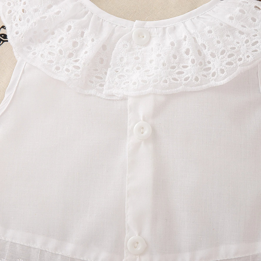 2pc/Set Girls' Suit Summer Bow And Plaid Lace Trim Short Sleeve Casual Toddler Girl Clothes Cute Simple Children Clothes