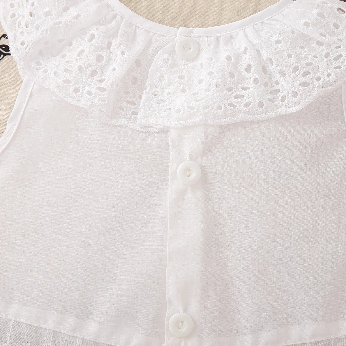2pc/Set Girls' Suit Summer Bow And Plaid Lace Trim Short Sleeve Casual Toddler Girl Clothes Cute Simple Children Clothes