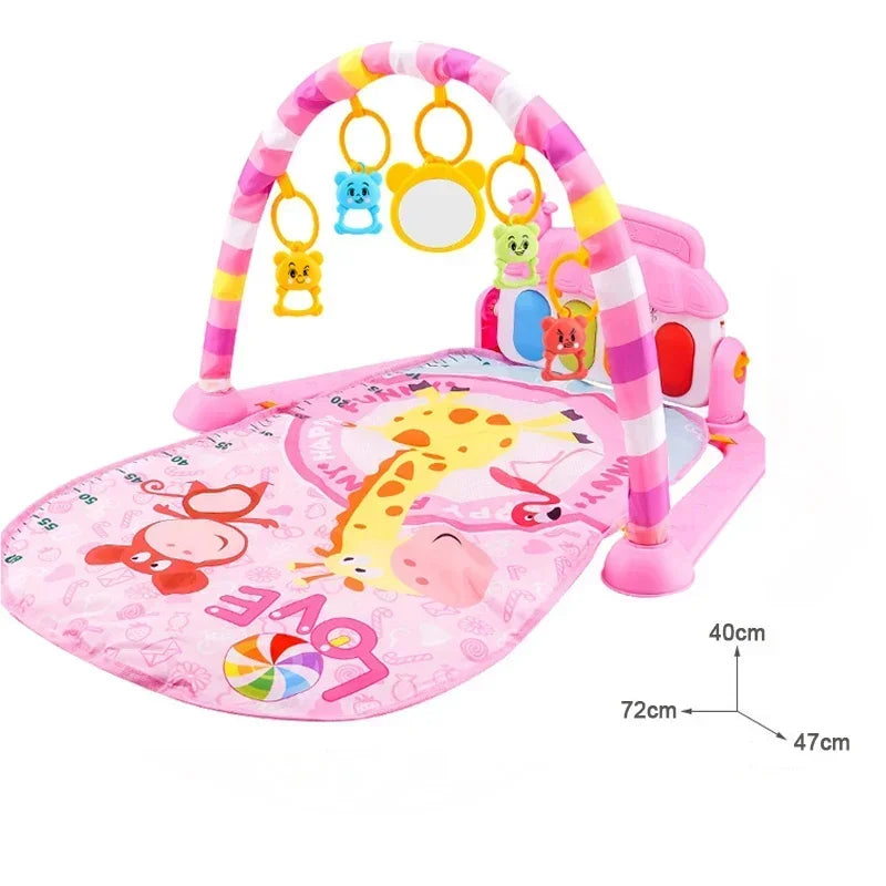 Musical Activity Gym Play Mat for Newborns 0 to 36 Months With Piano Keyboard and Crawling Blanket