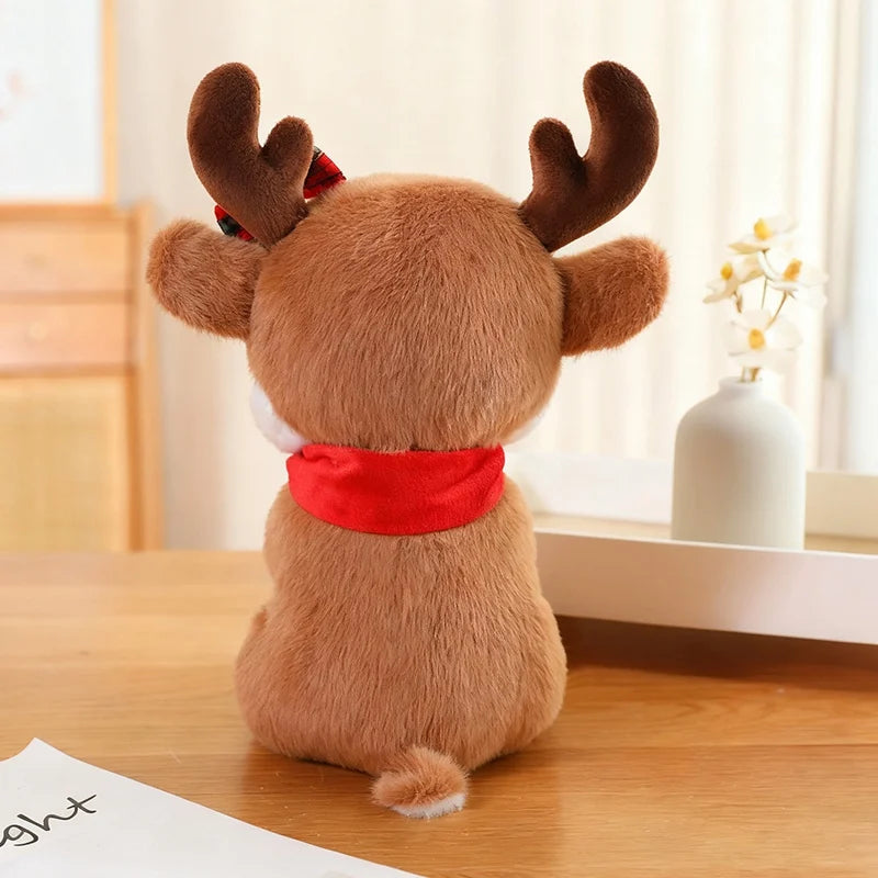Latest Christmas Scarf, Deer Doll Pillow, Kawaii Stuffed Plush Toy Doll, Cartoon Anime, Cute Children's Birthday Gift, Fun Doll