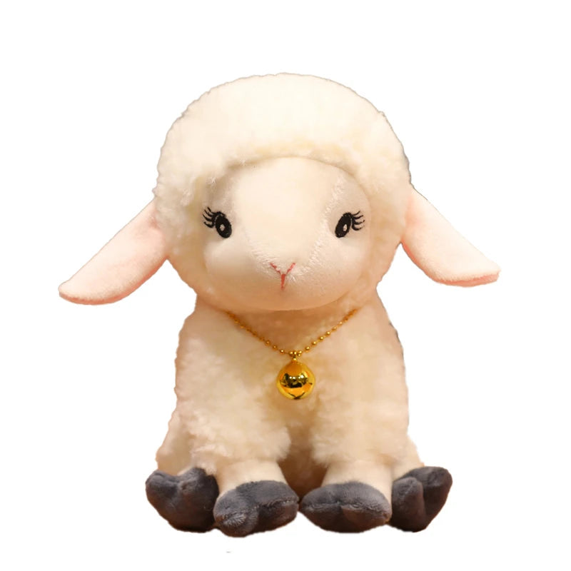 2026 Adorable Bell Sheep Stuffed Plush Toys Accompany Sheep Stuffed Animals Soft Collectible Kids Fans Birthday Xmas Toys Gift