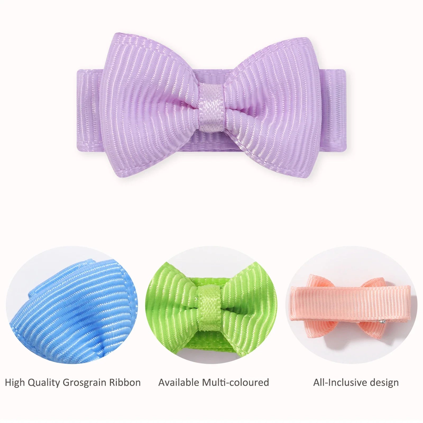 BABY BOWS 100Pcs 1.2'' Ribbon Hair Bows Clips for Baby Girls Candy Color Bowknot Hairpins Headwear Toddlers Hair Accessories
