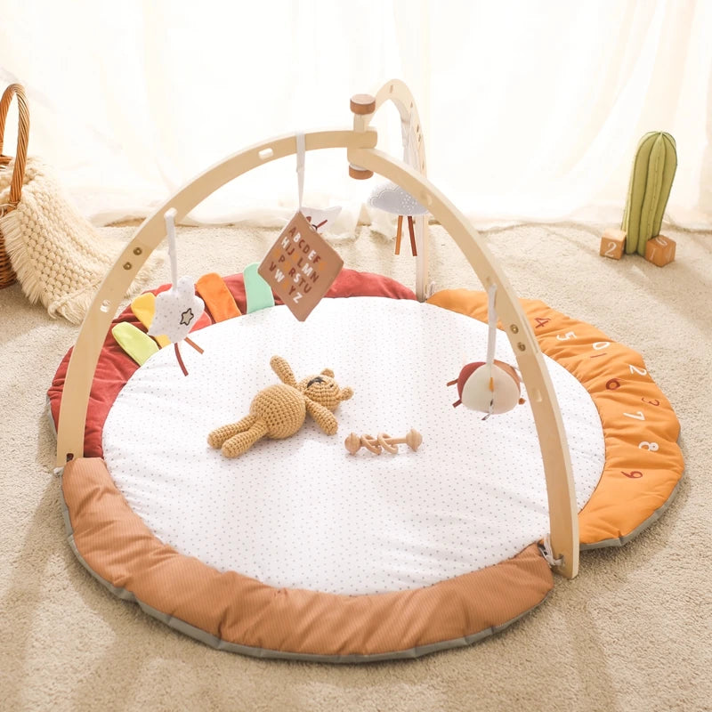 Baby Wooden Gym Frame Gym Activity Bird Tripod Gym Frame for Toddle Play Gym Mobile Hanging Sensory Toys Baby Room Decorations