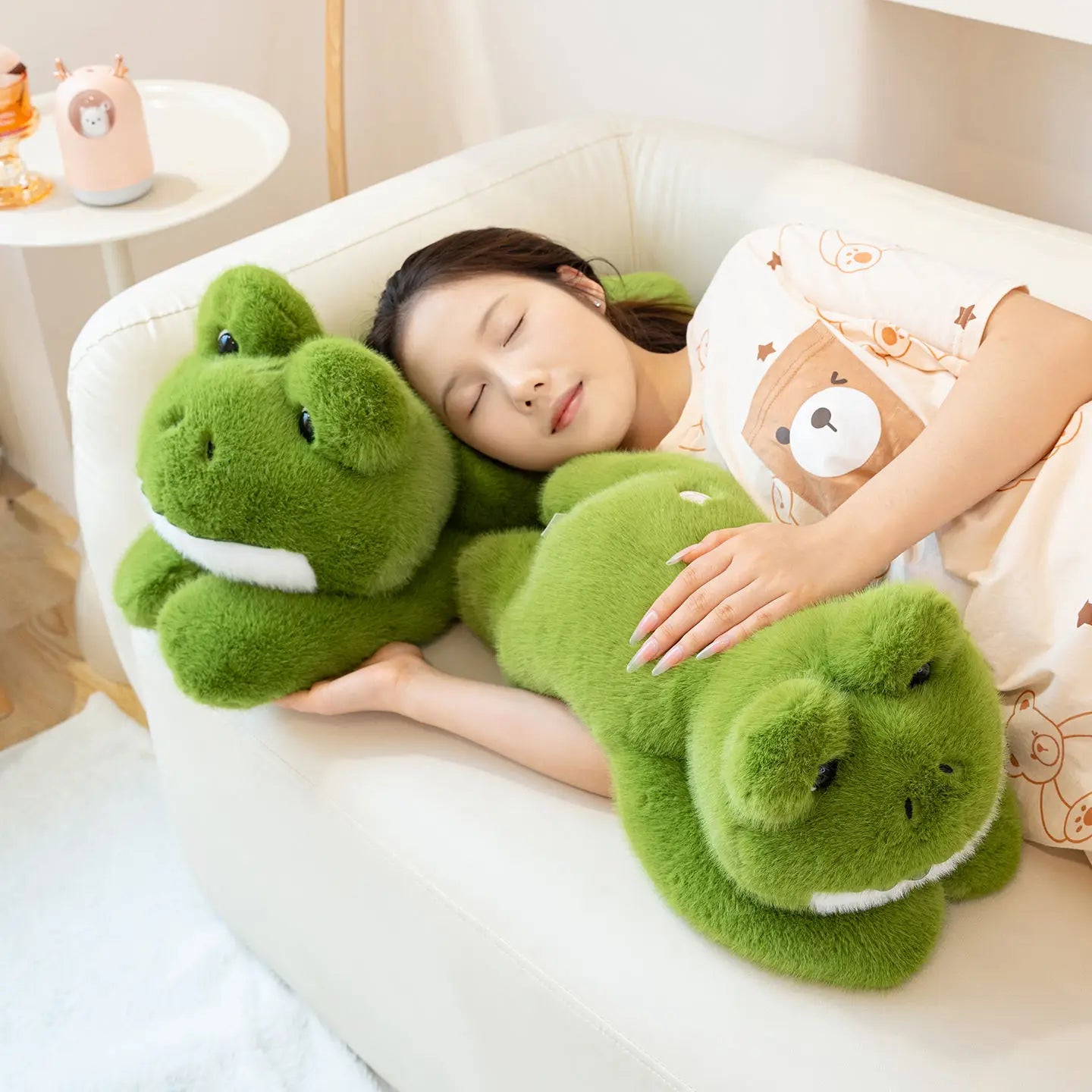 Hot Simulation Giant Frog Plush Toy Stuffed Animals Plushies Green Lying Frogs Throw Pillow Cushion Home Deco For Kids Gift