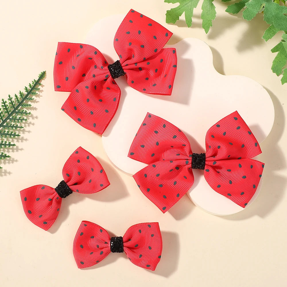 4Pcs Summer Watermelon Hair Clips Set for Kids Hair Accessories Girls Tourist Beach Vacation Headwear Hairgripes