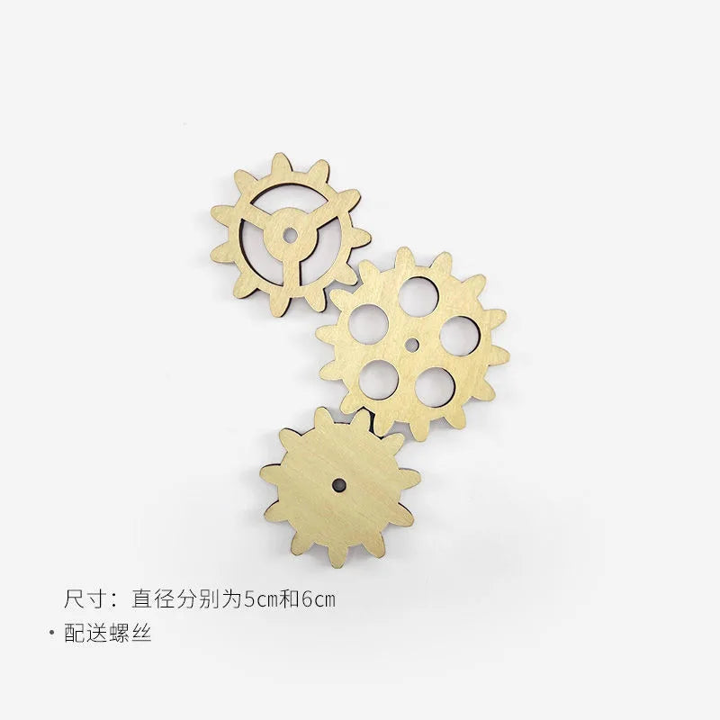 DIY Montessori Busy Board Accessory Early Education Wooden Gold Hourglass Gear Combination Skidway Puzzle Toy for Children Gifts