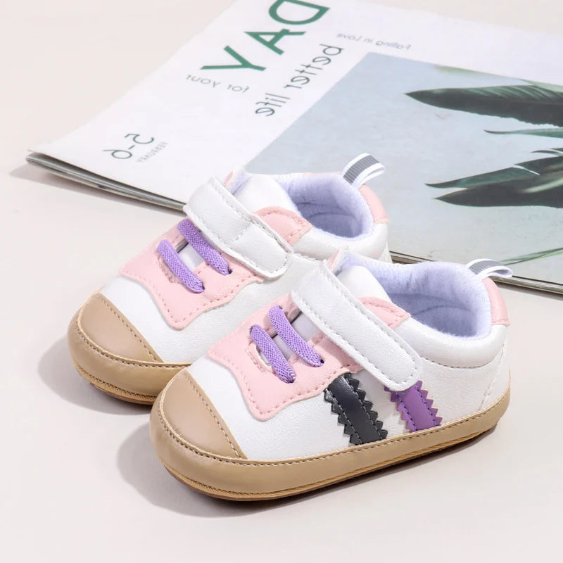 Baby Girls Boys Casual Shoes TPR Sole Anti Slip Sneakers Fashion Design High Quality Newborn Toddler Shoes First Walkers BSK4193