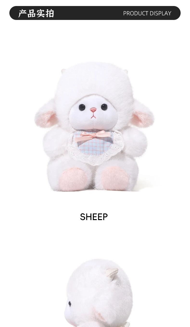 Cuddly Sheep Rabbit Dog Dinosaur Fox Plush Toy for Kids Cute Stuffed Animal Lamb Doll Children's Gift Soft Sleeping Appease Toy