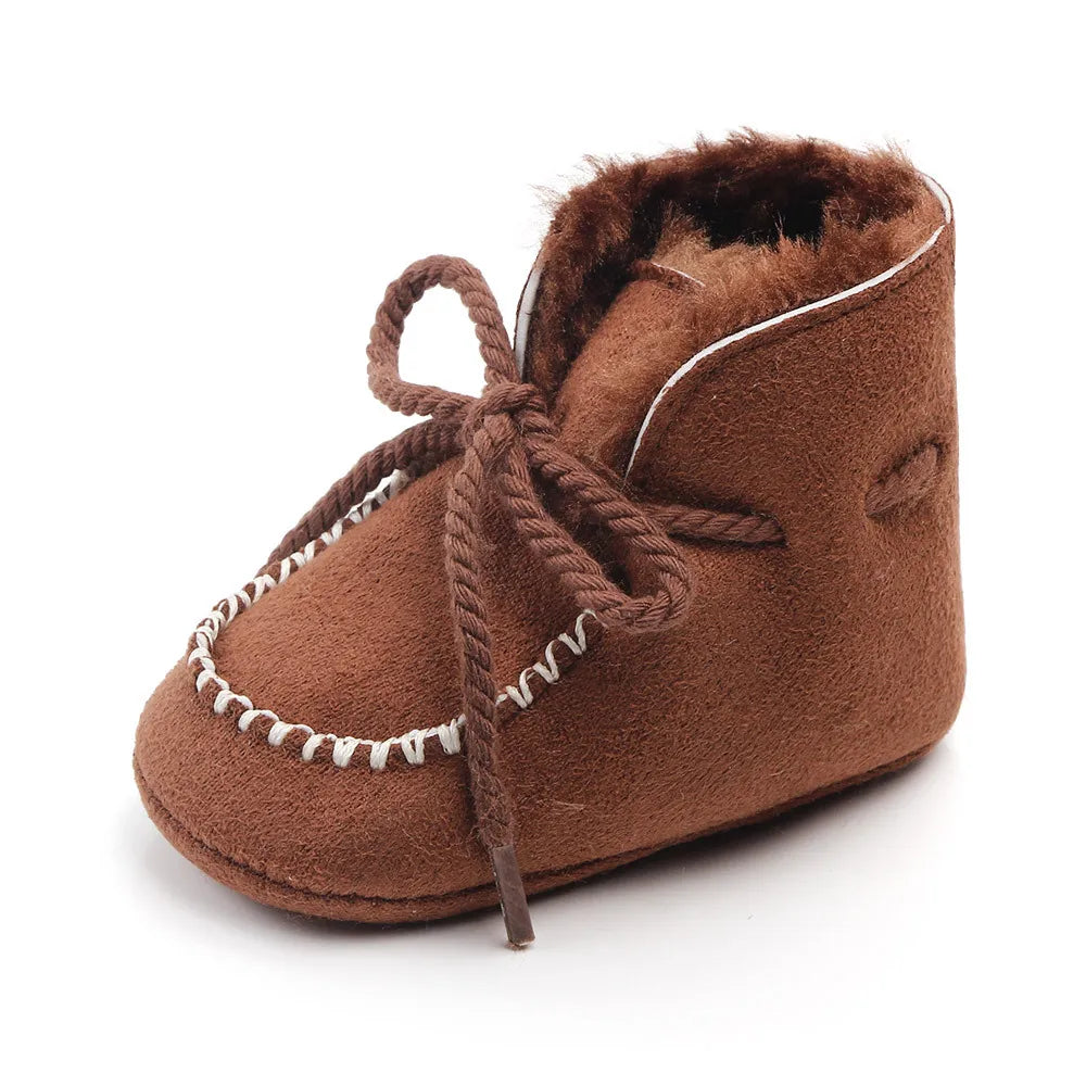 Winter Baby Girls and Boys Thick Warm Plush Fur Booties Fashion Design Soft Soled Comfortable High Quality Prewalker Shoes D2245