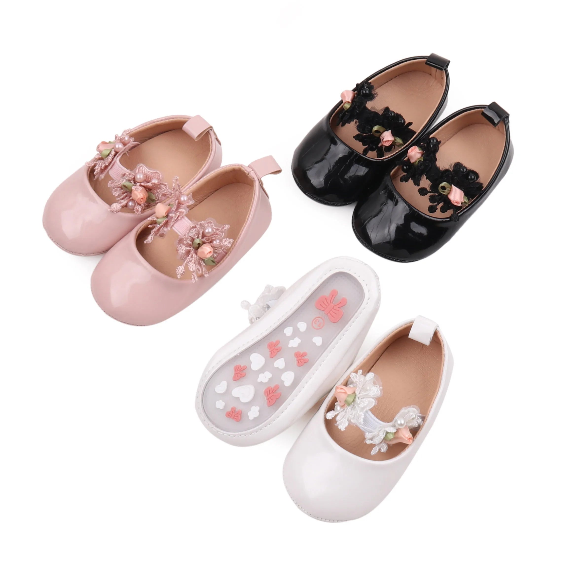 2025 Spring and Summer Baby Girl Shoes High Quality PU and TPR Anti-slip Sole Beautiful Flower Mary Jane Style Fashion Sandal
