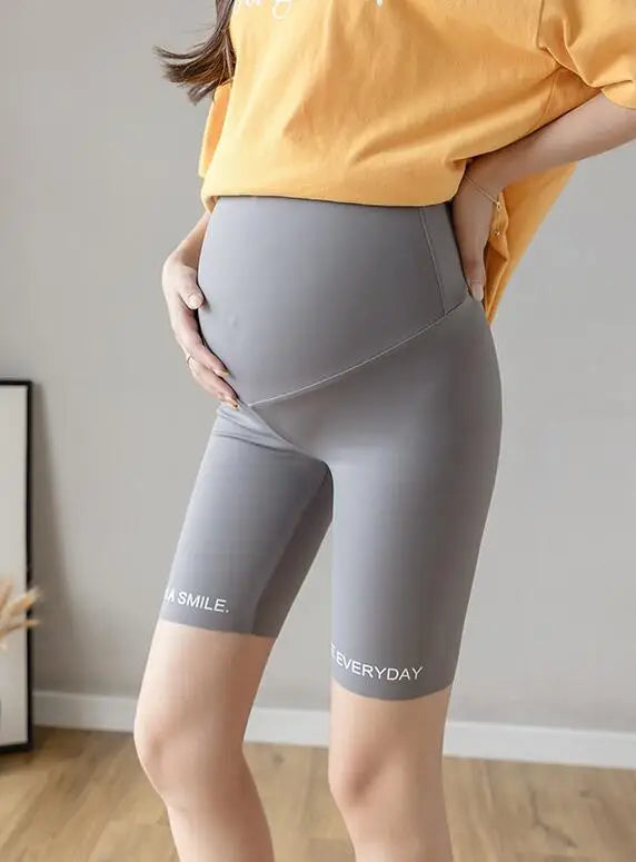 Brand Unknown Maternity Yoga Leggings Pregnant Women High Waist Black Sharkskin Fabric Model PGL100