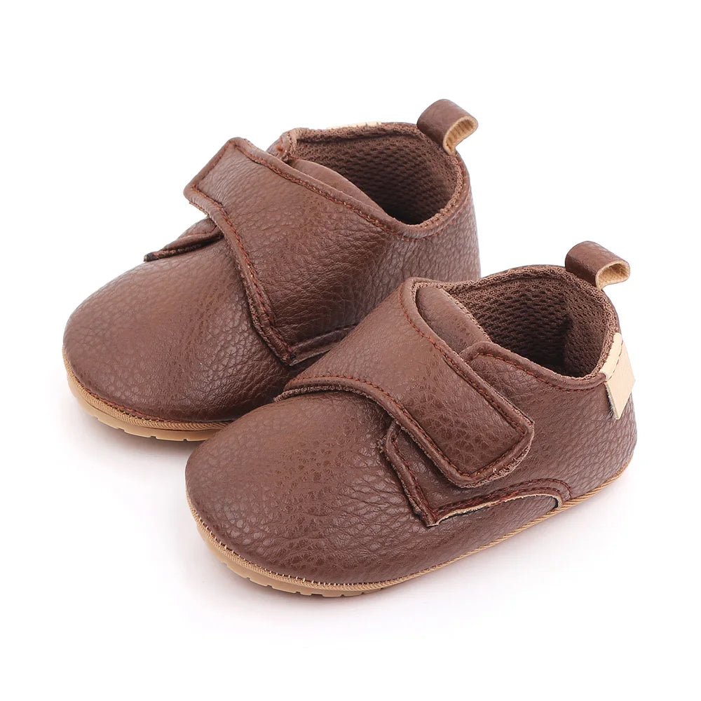 2025 Baby Casual Shoes Korean Style Non-slip Classical High Quality PU and TPR Soft and Warm Toddler Shoes for 0-18 Months D2587
