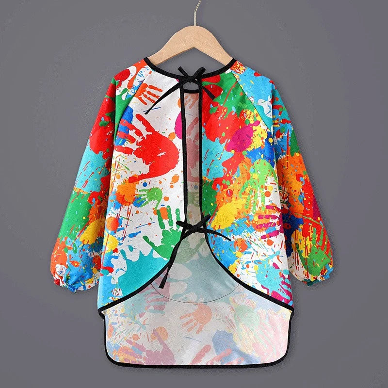 Art Apron Children's Apron - Waterproof Long Sleeved Cover Paint Apron for Children, Kindergarten Art Painting WQ005