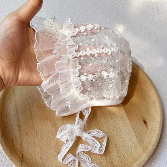Baby Girl Lace Hat Newborn Photography Props Princess Girl Cap  Baby Photo Studio Beanie Cap