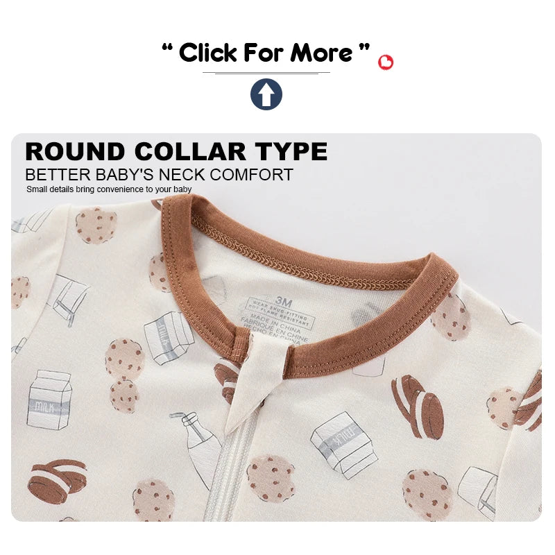 1-Piece Four Seasons Long Sleeve Zipper Baby Boy Girl Rompers Soft Comfort Unisex Infants Jumpsuit Rayon Newborn Clothes