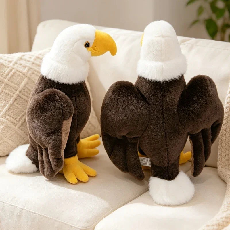 Lifelike American Eagle Owl Plush Toys Soft Stuffed Animals RealLife Bird Dolls Home Decor for Kids Children Boys Birthday Gifts