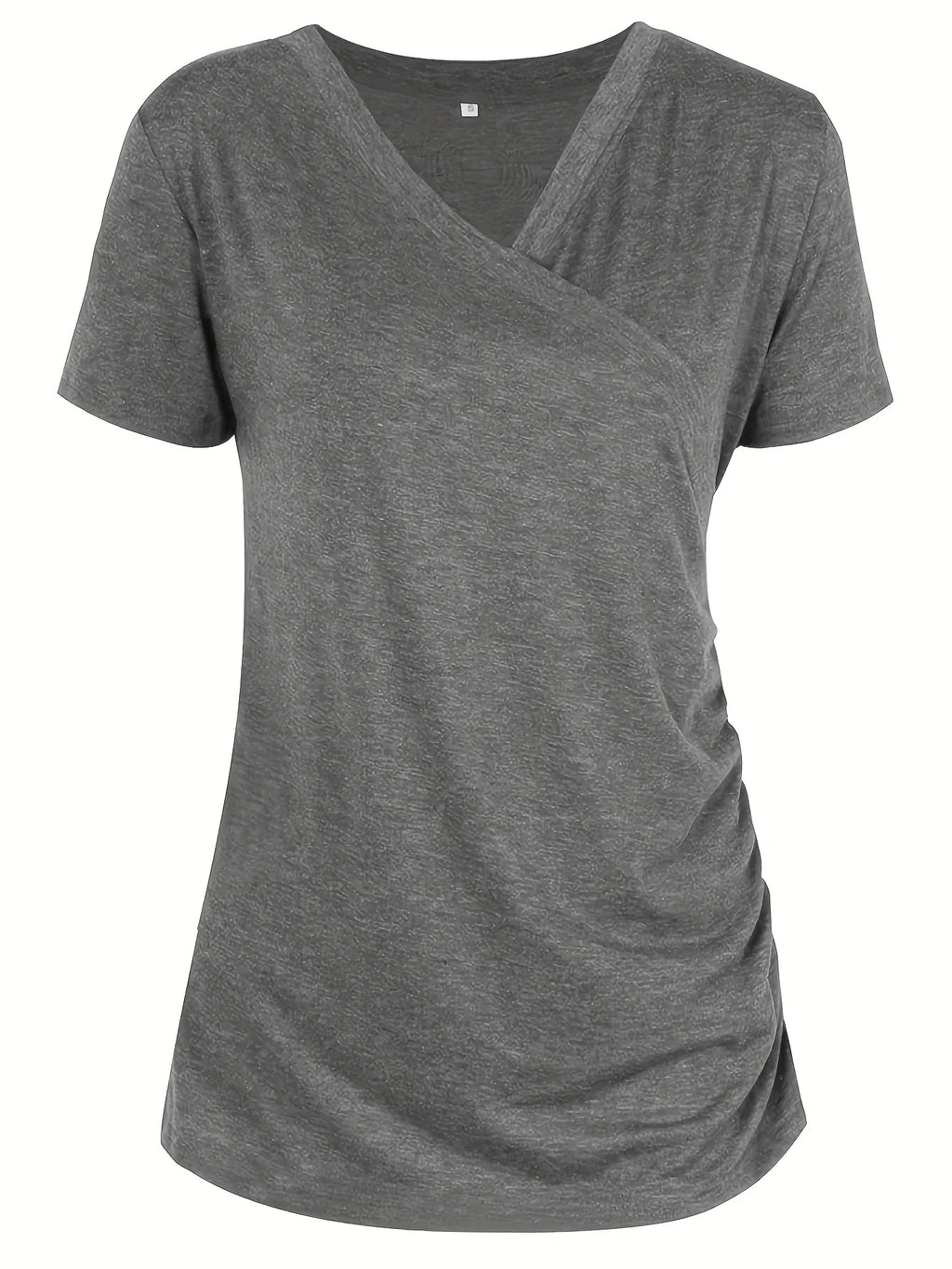 Pregnant Women's Cotton T-Shirt Comfortable Breathable Maternity Basic Short Sleeve round Neck Tee for Mom-to-be