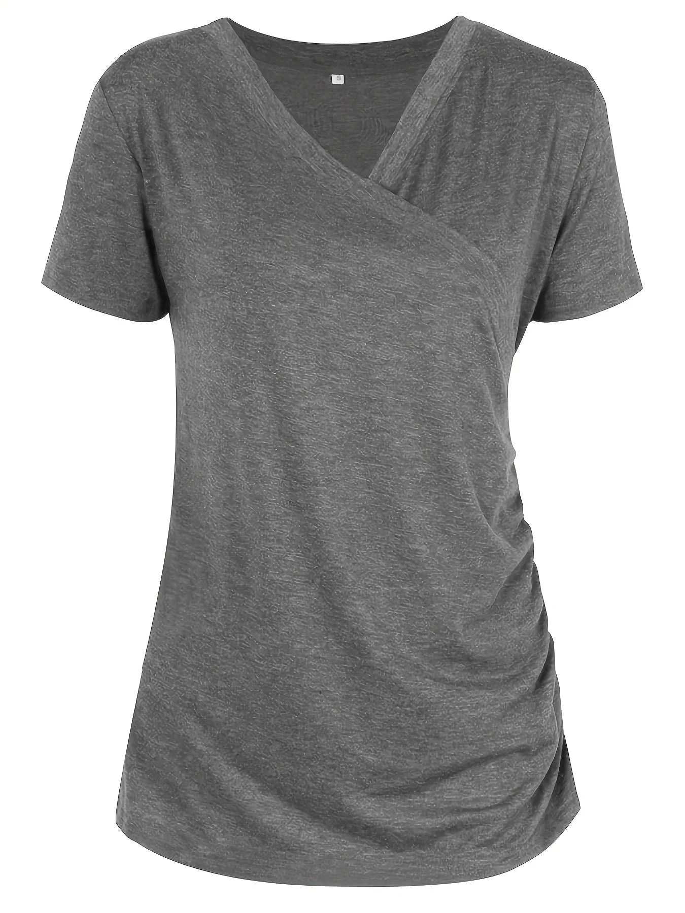 Pregnant Women's Cotton T-Shirt Comfortable Breathable Maternity Basic Short Sleeve round Neck Tee for Mom-to-be