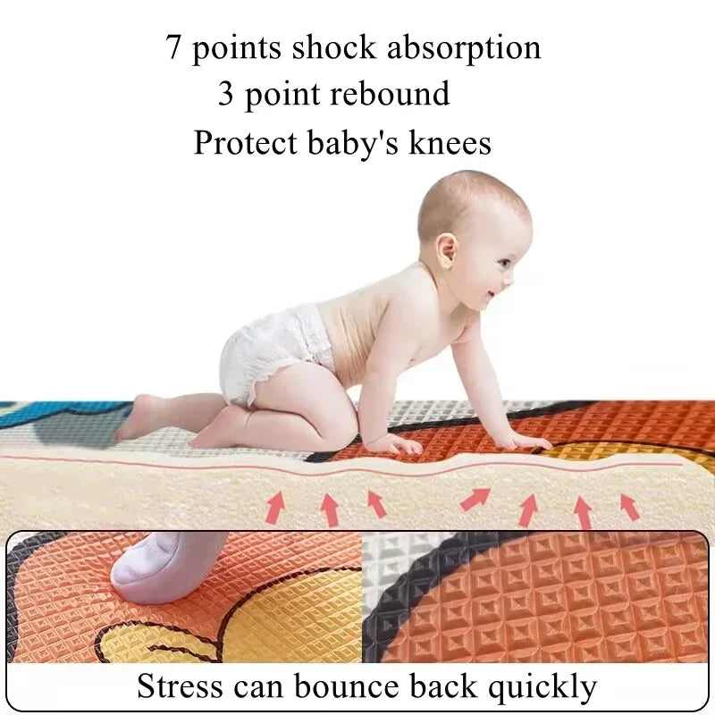 Baby Activity Gym Room Mat Non-toxic Baby Activities Crawling Play Mats Double Sided Pattern EPE Game Mat for Children's Mat Rug