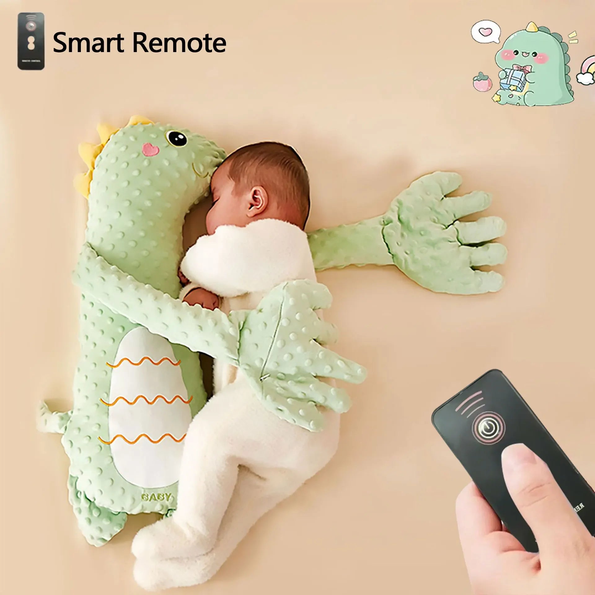 Baby Soothing Palm Patting Sleep God Dress Soothing Tool Baby Sleep Automatic Patting Sleep Doll Pillow