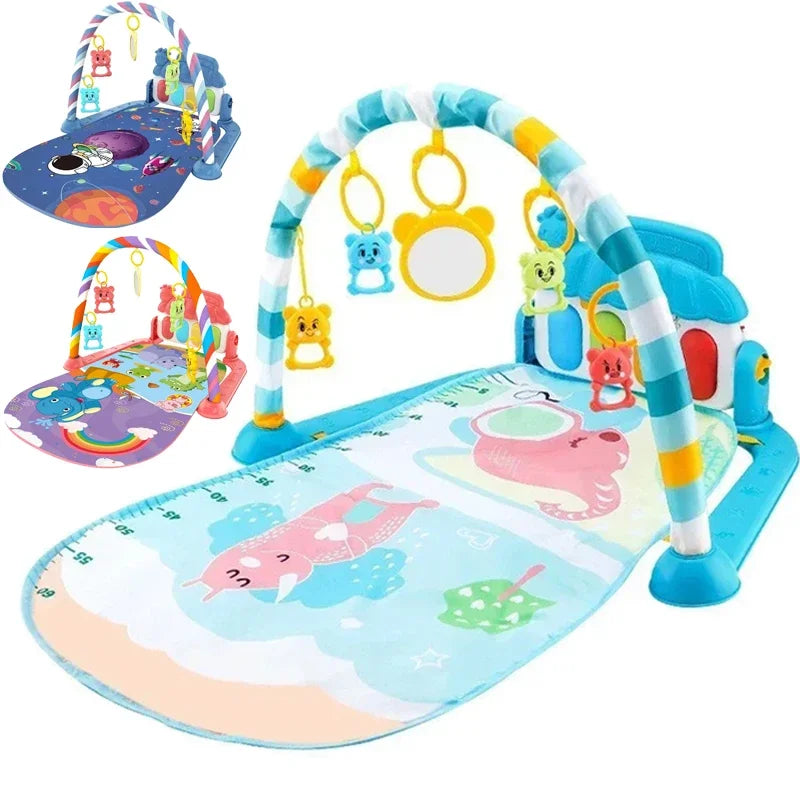 Baby Activity Gym Rack Infant Musical Piano Keyboard Crawling Blanket Pedal Play Mat Early Education 0-36 Months Toy Gifts