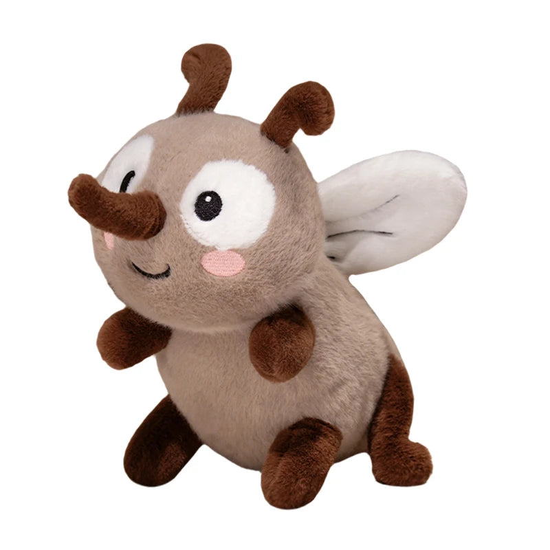 Summer Mosquito Plush Toys 13/20/30cm Cute Stuffed Bugs with Angry Face Fluffy Dolls for Room Decor Children's Birthday Gifts