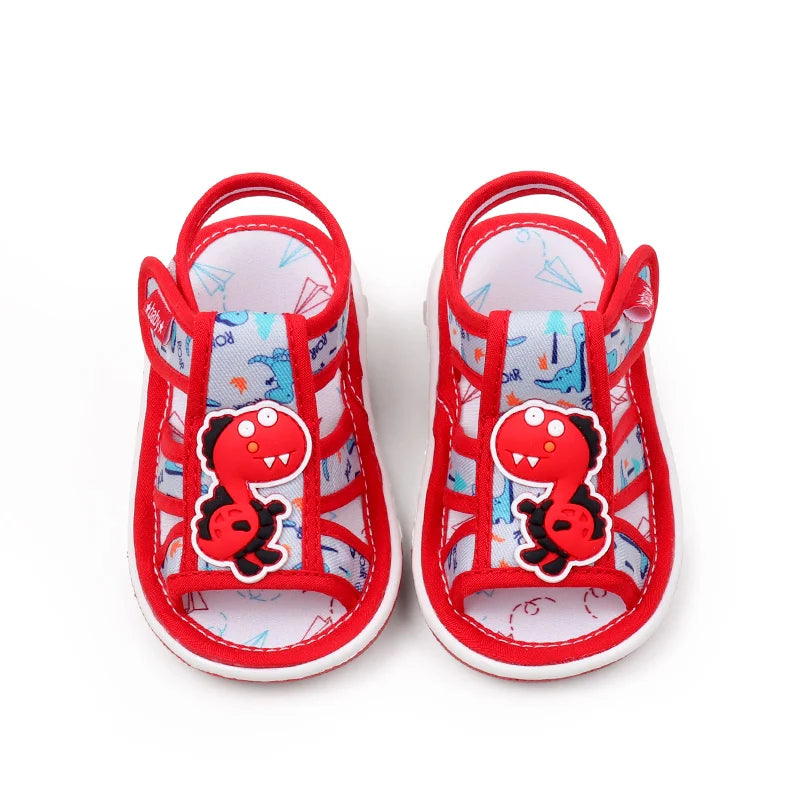 2025 Baby Sound Shoes Toddler Prewalking Summer Sandal High Quality Cute Animal for Boys and Girls Kid Squeaky Sneaker MY2402