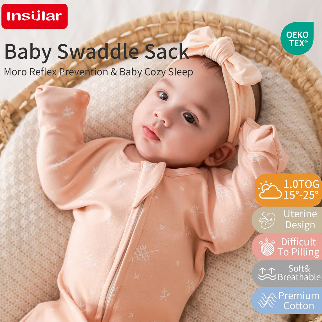 New Long Sleeves Baby Sleeping Bag Cotton Thin Breathable Pajamas Anti-Kicking Cocoon for Newborn Envelope Sleep Sack Bedding