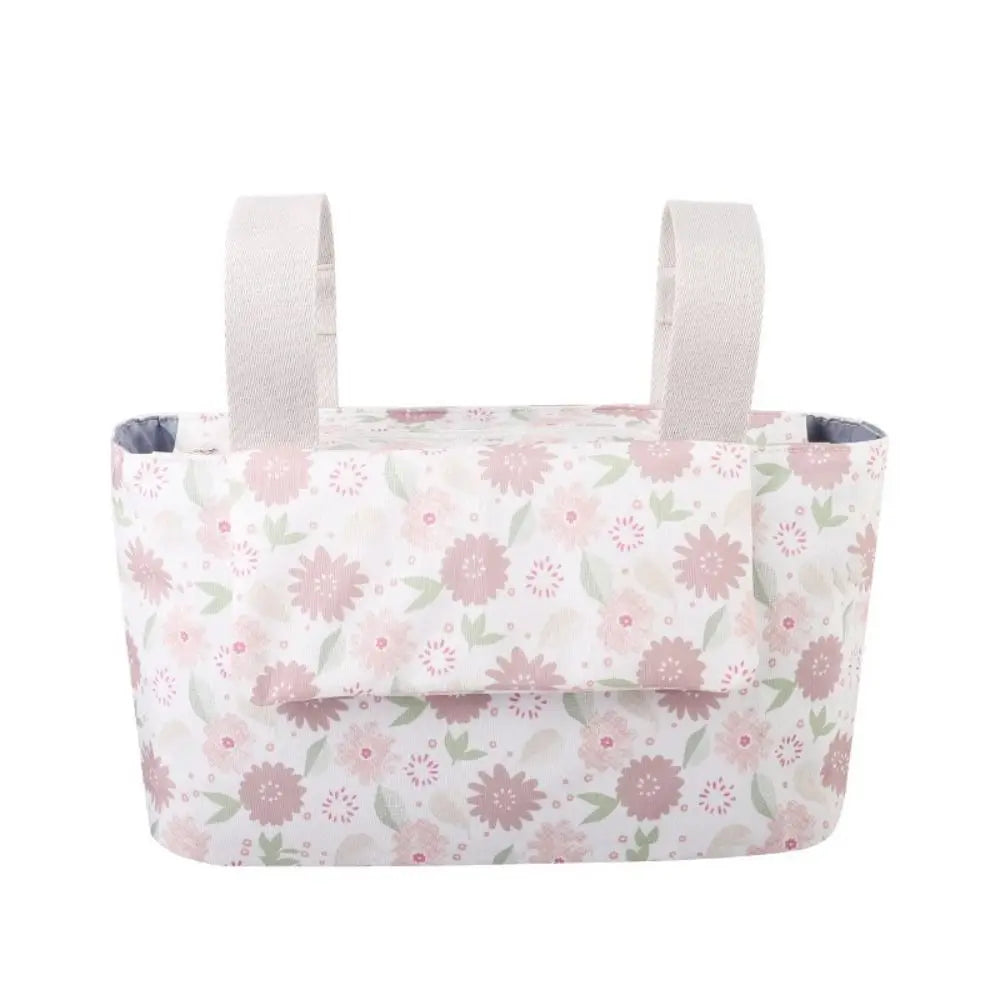 Large Capacity Baby Stroller Bag Hanging Oxford cloth Stroller Storage Hanging Bag Magnetic Button With Multiple Pockets