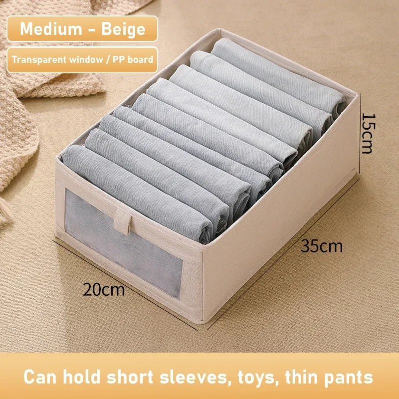 Foldable Clothes Storage Box for Cabinets and Drawers Fabric 1Pcs Wardrobe Organizer for Bedroom Home