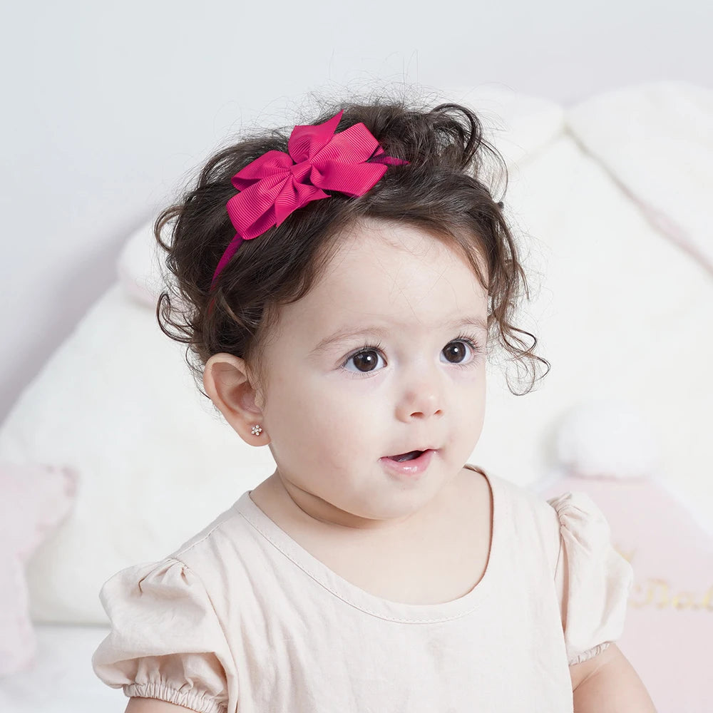 KIDS BOWS Exquisite floral headband elastic bow hiarband babys wedding tourism party headband dress up gift set