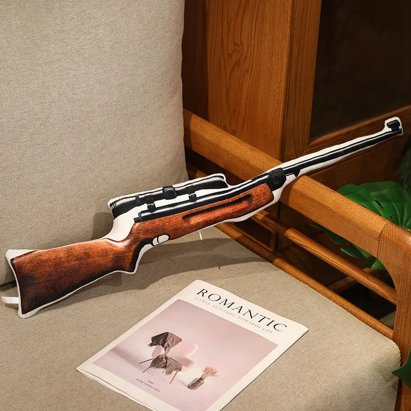 Hot Super Cool Realistic Stuffed Printed Firearm Plush Toys Soft Funny Lifeiliek Rifle Sniper Rifle Toys Game Props For Boys