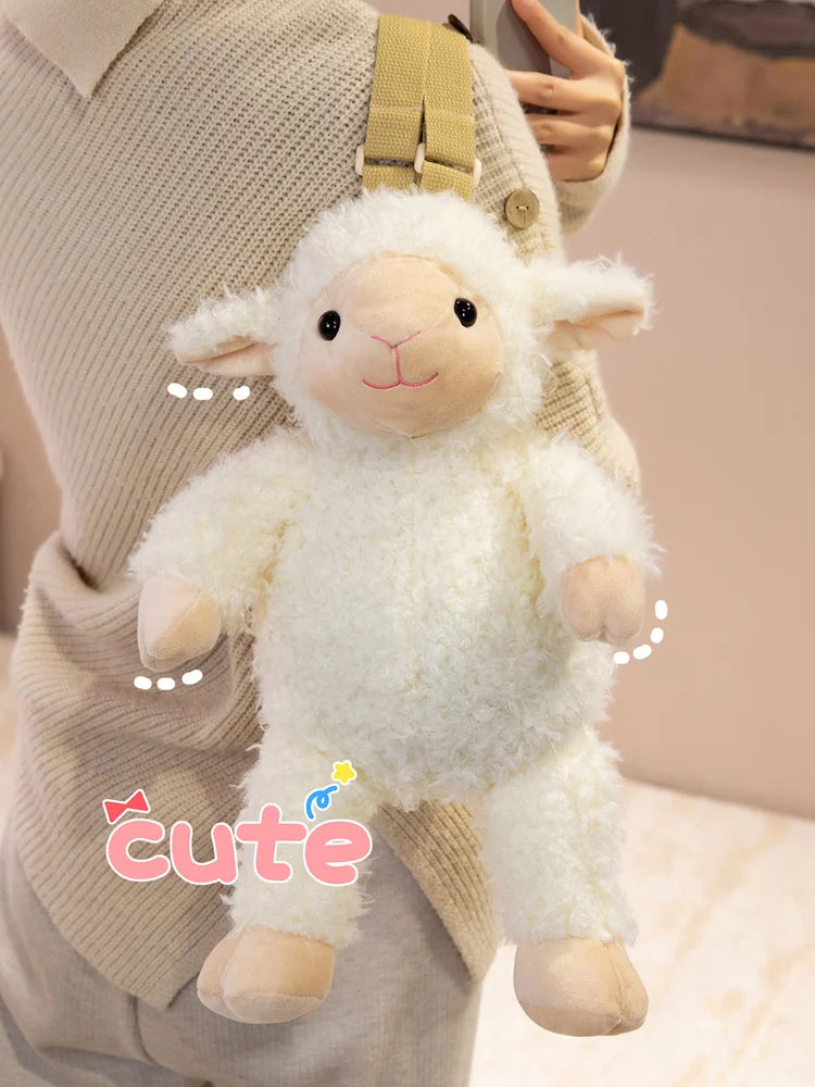 Hot 1pc 40cm Lovely Plush Sloth Alpaca Lemur Elephant Backpack Toy Cute Animal Shoulders Bag Lions Rabbit Giraffe Nice Gift