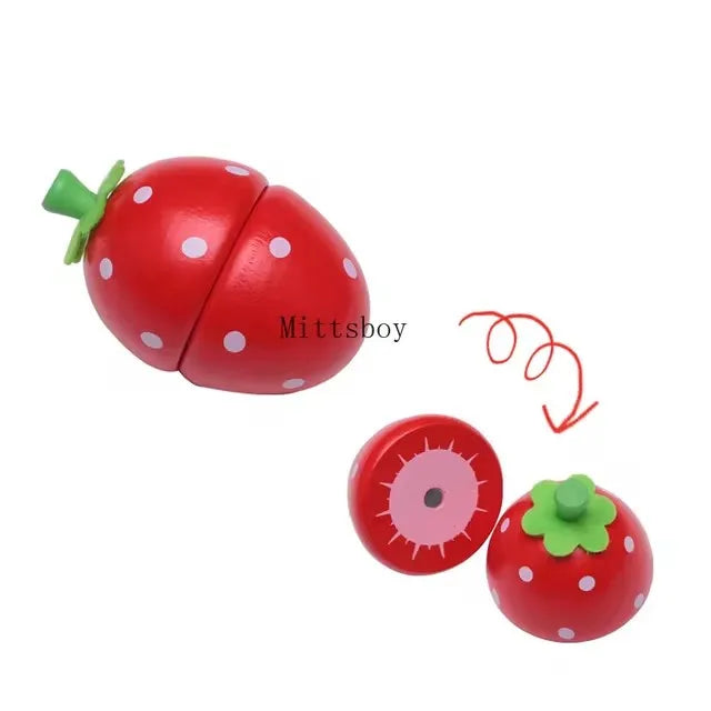 Sesele Magnetic Montessori Fruit Toy Set Model SFL01 Wooden Educational Toy With Lemon Grape Apple Durian