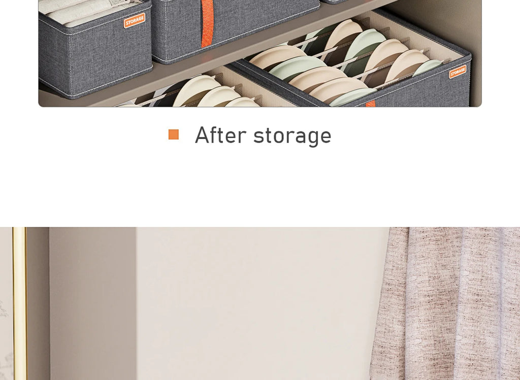 Oxford Cloth Underwear Storage Box 20/7/6 Grids Socks Panties Drawer Organizer Multi-function Home Wardrobe Assortment Boxes