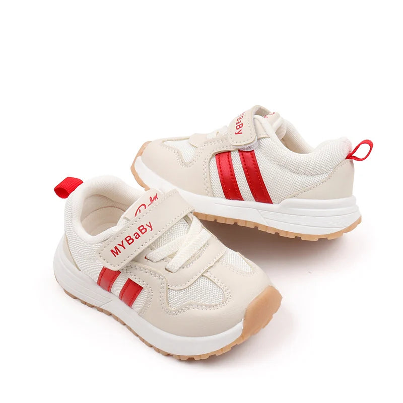 Spring and Autumn Children Sneakers Three Colors Rubber Soled Non-slip Fashion Design Baby Girls and Boys Prewalker Shoes BM07