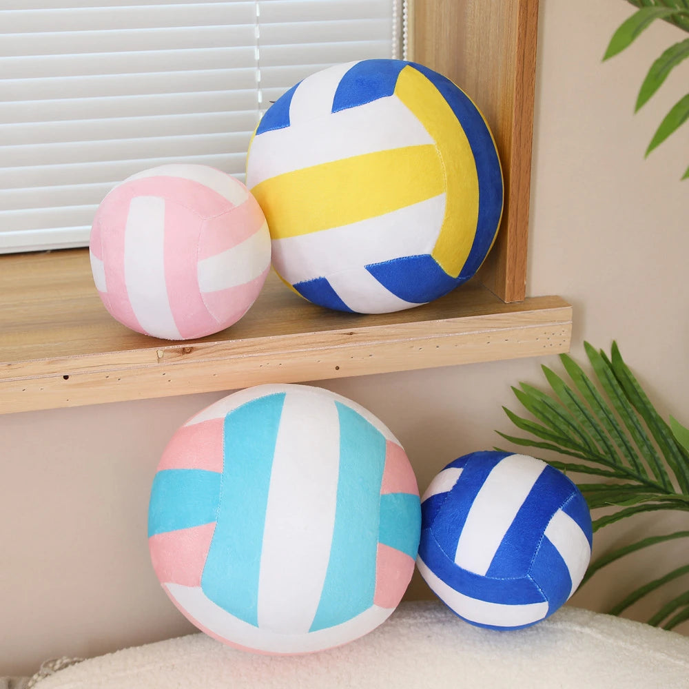 Hot Sale Kawaii Simulation Volleyball Plush Toy Cute Volleyball Props Pillow Accompany Kids Soft Gifts for Girls Boys Room Decor