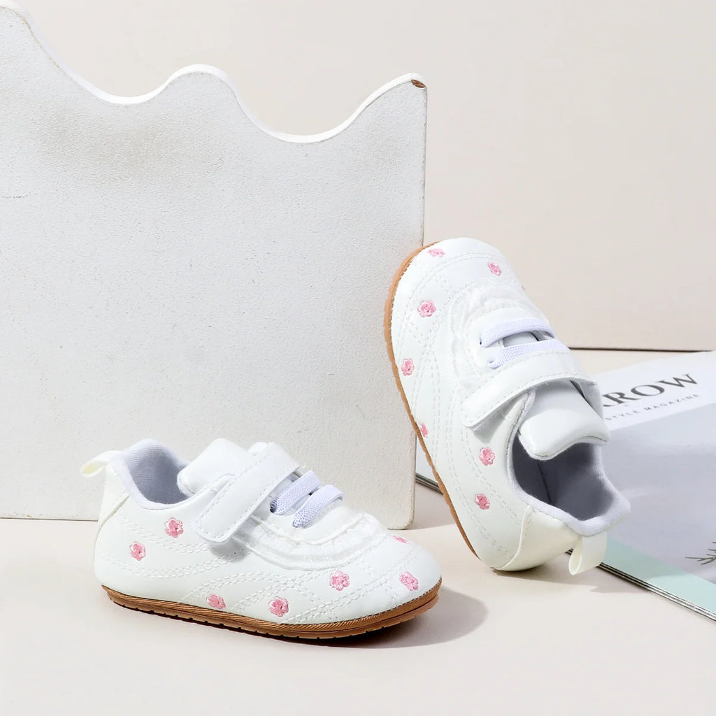 Baby Boys And Girls First Walking Toddler Shoes High Quality Baby Sneaker For 0-18 Months Spring And Autumn Soft TPR Sole