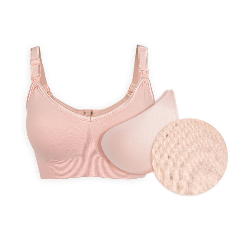 Maternity Nursing Bra Seamless V Neck Criss-Cross Breastfeeding Bras Wireless Feeding Bra for Pregnant Women
