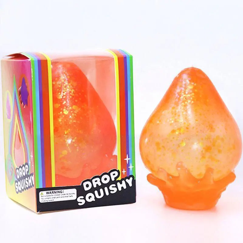 NEEDOH Water Droplet Shape Sensory Squeeze Toys Squishy Stress Relief Slow Rebound Pinch Toys Surprise Gifts for Kids Adult Hot