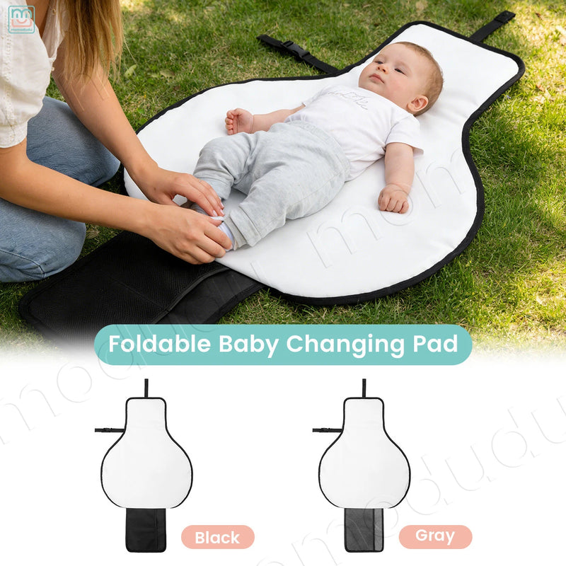 Portable Diaper Changing Pad Portable Baby Changing Pad with Pockets Waterproof Travel Diaper Changing Station Kit Baby Gifts