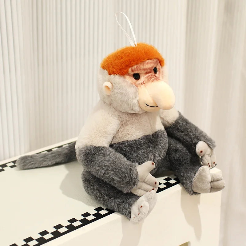 Proboscis Monkey Plush Toys Soft Dolls Pillow - Creative Cartoon High-Quality Baby Comfort Gift for Birthday Or Valentine's Day