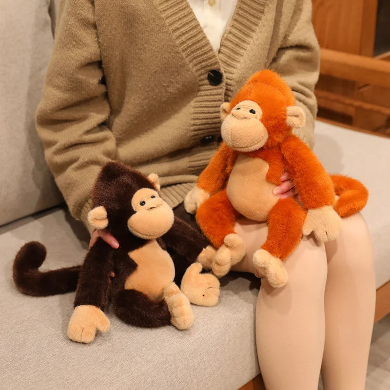 Hot Cartoon Gorilla Plush Toy Chimpanzees Monkey Soft Stuffed Doll Backpack Car Bag Room Decor Kid Gift